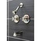 Kingston Brass KB666AX Pressure Balanced Two-Handle Tub and Shower Faucet, Polished Nickel KB666AX - alternate 4
